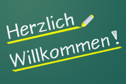 Schriftzug Herzlich Willkommen